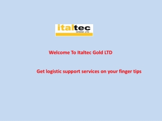 Get logistic support services on your finger tips
