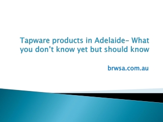 Tapware products Adelaide