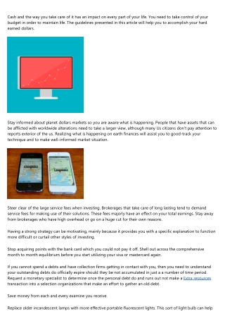 Fantastic Methods On How To Manage Your Hard Earned Money Intelligently