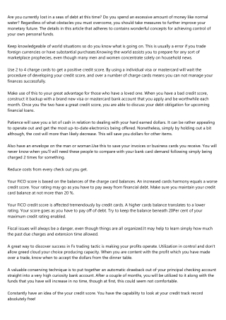 Excellent Tips On How To Handle Your Personal Financial situation