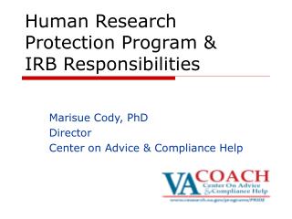 Human Research Protection Program &amp; IRB Responsibilities
