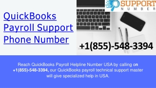 QuickBooks Payroll Support Phone Number | 1855-548-3394