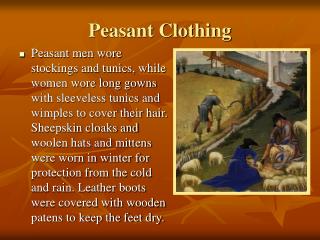 Peasant Clothing