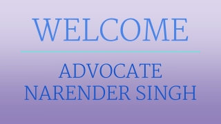 Advocate for Supreme Court of India | Advocate Narender Singh