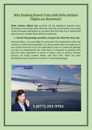 Why Booking Round Trips with Delta Airlines Flights are Beneficial