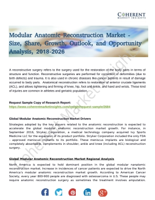 Modular Anatomic Reconstruction Market: Adoption of Innovative Offerings to Boost Returns on Investment