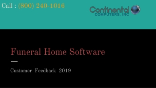 Funeral home software - customer feedback 2019