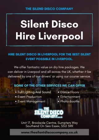 Silent Disco Hire Liverpool