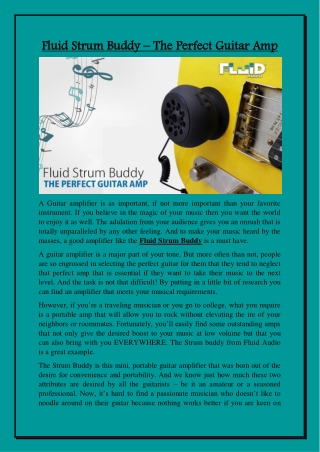 Fluid Strum Buddy – The Perfect Guitar Amp
