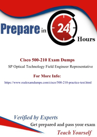 Cisco 500-210 Dumps Exam Question - 100% Passing Assurance