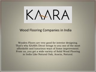 Wooden flooring companies in india