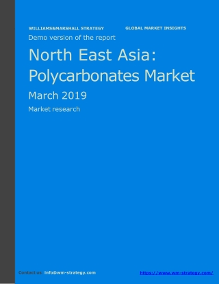 WMStrategy Demo North East Asia Polycarbonates Market March 2019