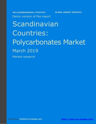 WMStrategy Demo Scandinavian Countries Polycaronates Market March 2019