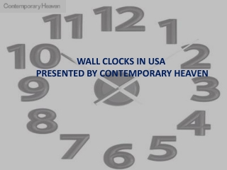 New collection of wall clocks in USA