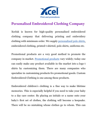 Personalised Embroidered Clothing Company