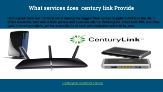 what does century link service provide