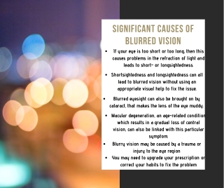 Significant Causes of Blurred Vision