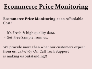 Ecommerce Price Monitoring