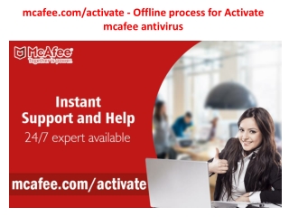 mcafee.com/activate - Offline process for Activate mcafee antivirus