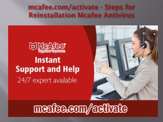 mcafee.com/activate - Steps for Reinstallation Mcafee Antivirus