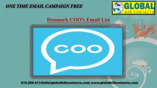 Denmark COO's Email List