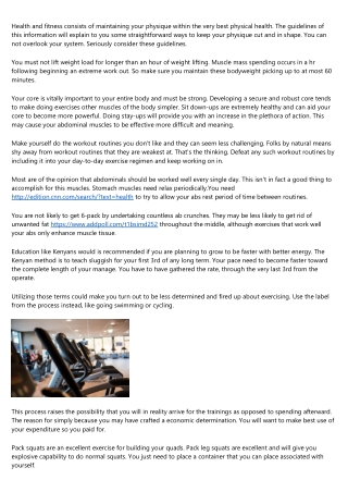 Don't Begin Working Out Without the need of Reading through These Pointers