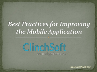 Best Practices for Improving the Mobile Application
