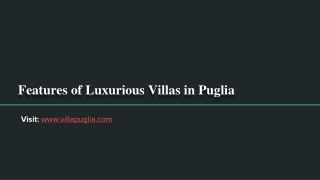 Feature of luxurious villa in puglia