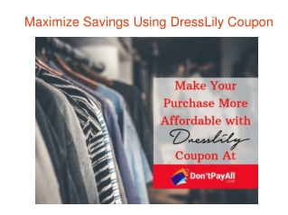 Maximize Savings Using DressLily Coupon