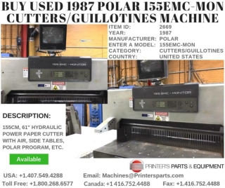 Buy Used 1987 Polar 155EMC-MON Cutters/Guillotines Machine