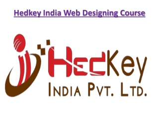 Web Designing Course