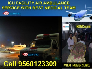 Low Cost Air Ambulance in Kolkata by Medivic Aviation