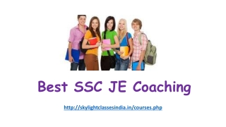 Best SSC JE Coaching