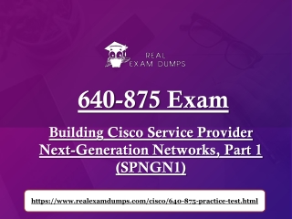 2019 June Newest Cisco 640-875 Exam Study Material Prepared With RealExamDumps.com