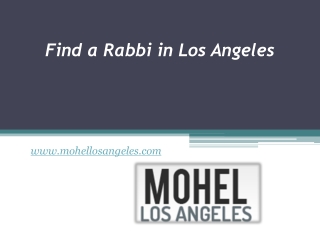 Find a Rabbi in Los Angeles - www.mohellosangeles.com