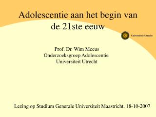 Adolescentie aan het begin van de 21ste eeuw