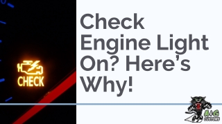 Check Engine Light On? Here’s Why!