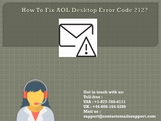 AOL Desktop Error Code 212
