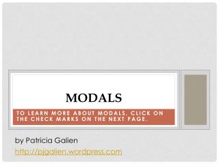 Modals