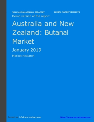 WMStrategy Demo Australia And New Zealand Butanal Market January 2019