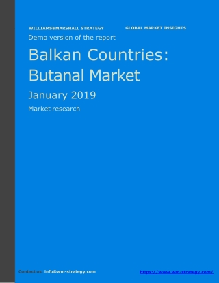 WMStrategy Demo Balkan Countries Butanal Market January 2019