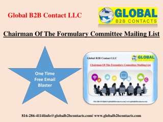 Chairman Of The Formulary Committee Mailing List