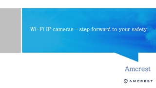 Wi-Fi IP cameras – step forward to your safety