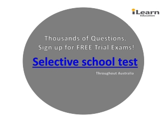 Selective School Exam & Free Online Scholarship Practice Tests