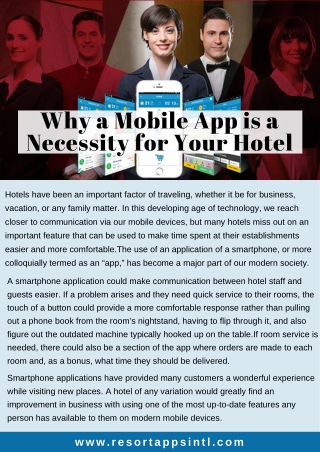Why a Mobile App is a Necessity for Your Hotel