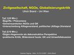 Zivilgesellschaft, NGOs, Globalisierungskritik Ulrich Brand Uni Wien
