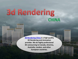 Designs are 3D modeling China and excellent 3d Architectural Renders