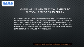 Mobile App Design Strategy: A Guide to Tactical Approach to Design