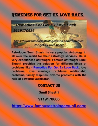 Remedies For Get Ex Love Back