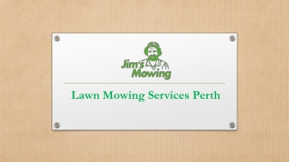 Lawn Mowing Services Perth